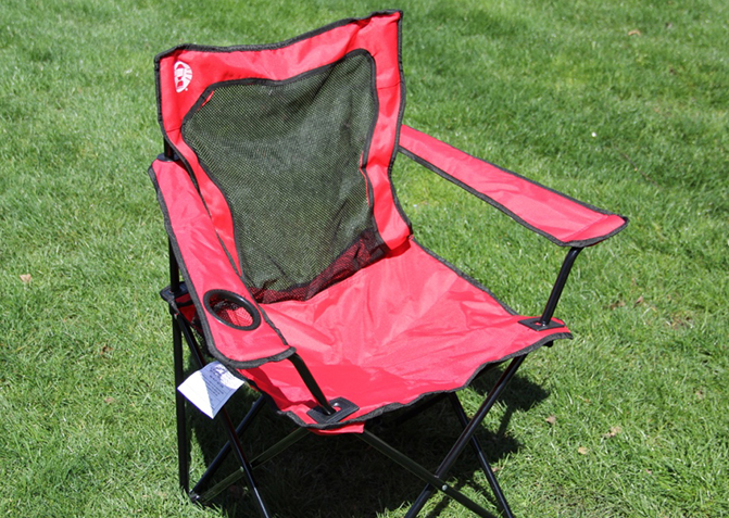 red camping chair